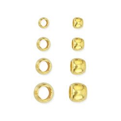 Crimp Bead Variety Pack, Sizes 0, 1, 2, 3, Gold Color, 600 pc.