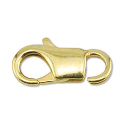 EZ Lobster Clasps, 13 mm (.511 in), Gold Color, 8 pc