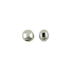 Flat Memory Wire End Cap, 0.19 in x 0.15 in (5 mm x 4 mm), Silver Plated, 10 pc