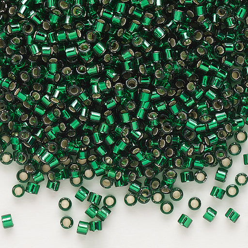 Seed Bead Delica® Transparent Silver-Lined Emerald