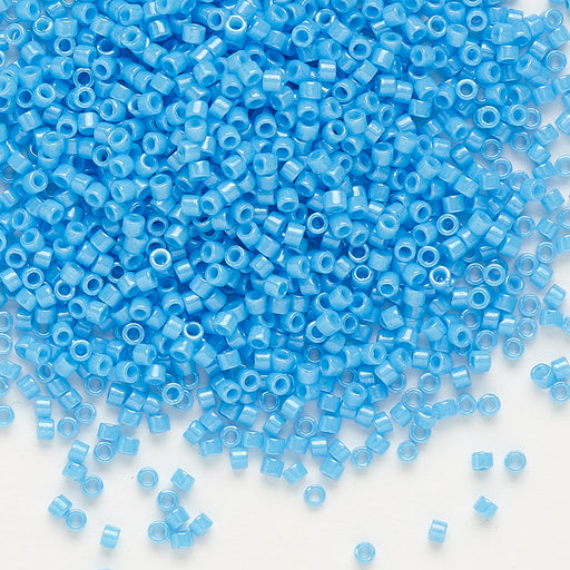 Seed Bead Delica® Glass Opaque Light Blue-Dyed Dark Turquoise