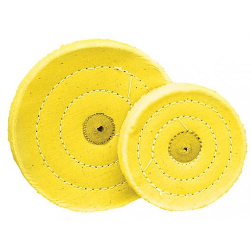 rueda de pulir para joyería tratada en amarillo